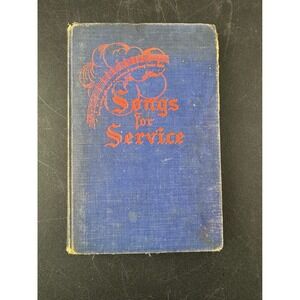 Antique Songs for Service Hymnal Homer Rodeheaver Chas Gabriel Blue Cloth Book